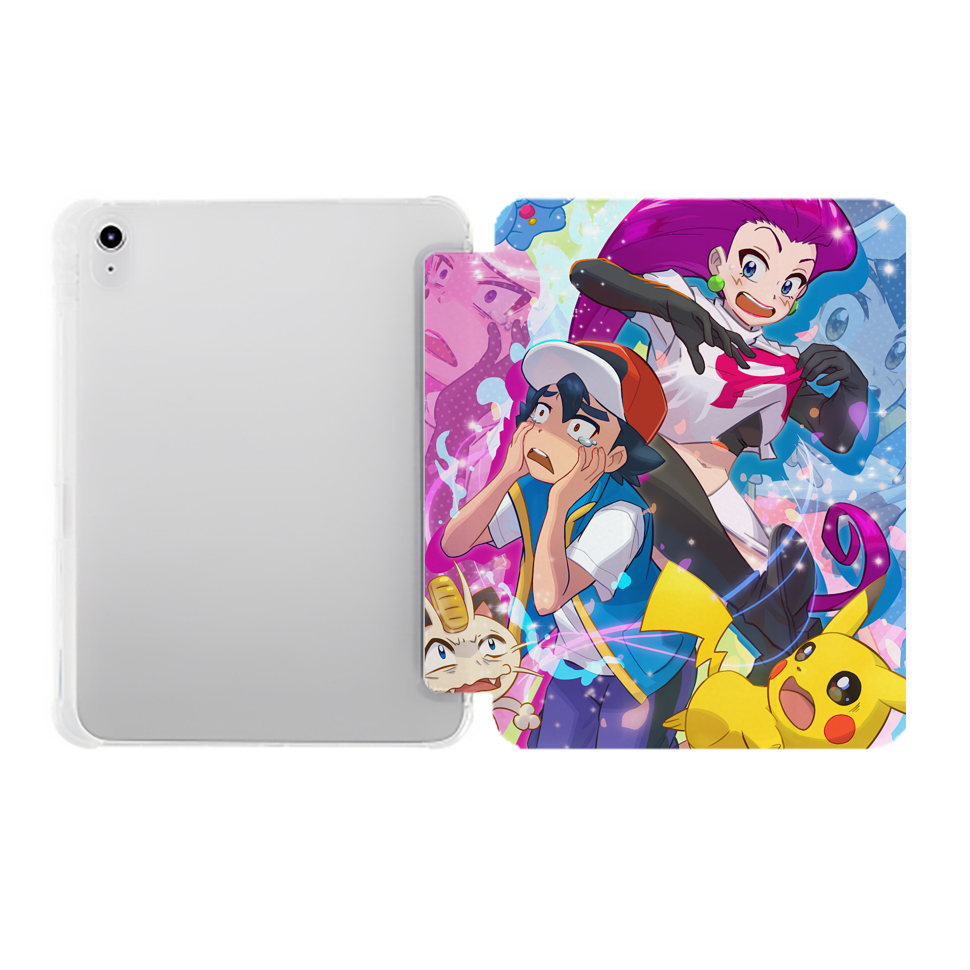 （画像用） ポケットモンスター Pokémon IPad ケース ペン収納付き 三つ折りスタンド PUレザー×シリコン 対応機種9.5/10.5/10.9インチ